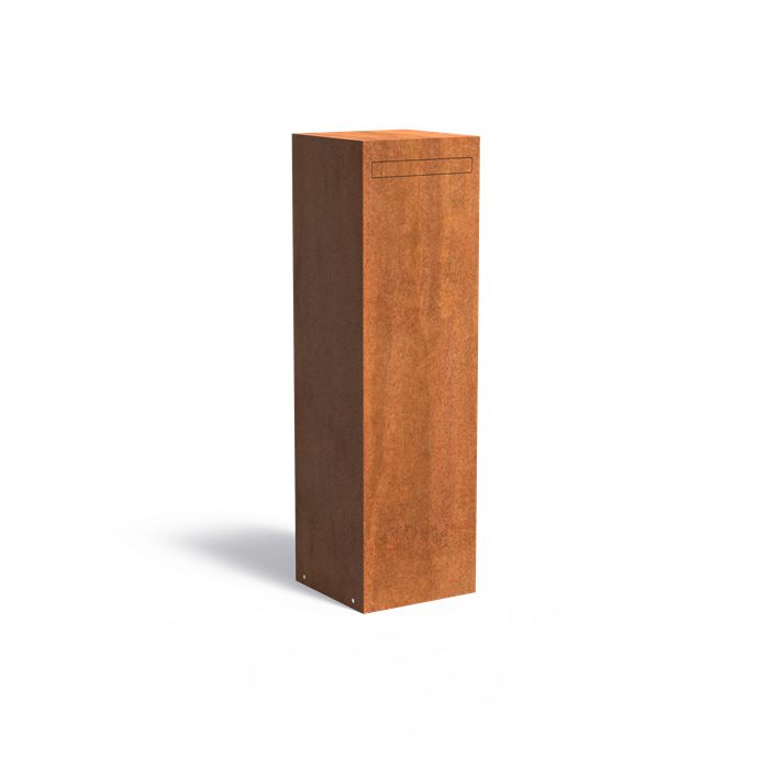 TASSO A letterbox in CorTen steel