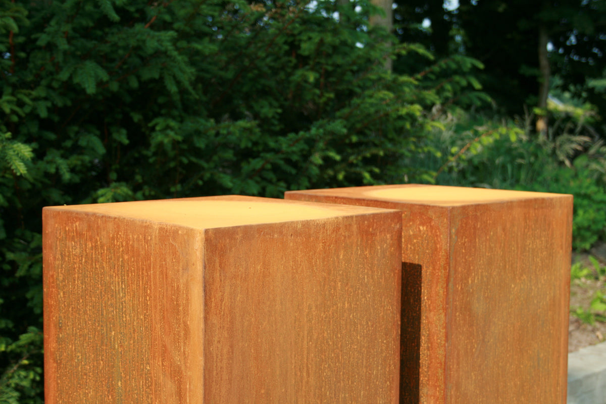 Socles pleins en acier CorTen