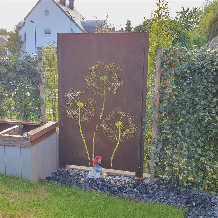Dekorative Paneele mit Naturdesign aus CorTen-Stahl