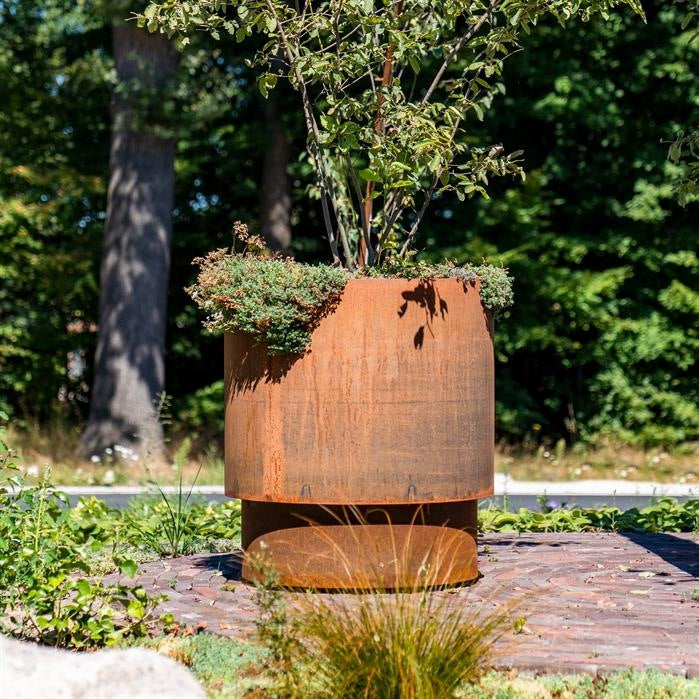 Pots pour plantes TUBE en acier CorTen
