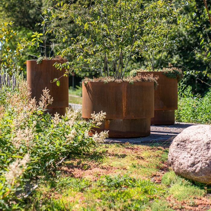 Pots pour plantes TUBE en acier CorTen