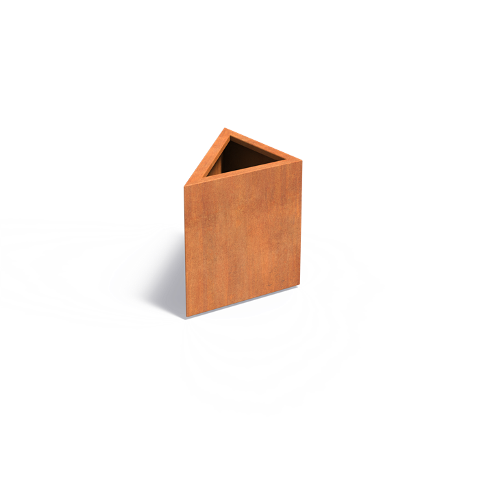 Pots pour plantes TRIANGLE en acier CorTen