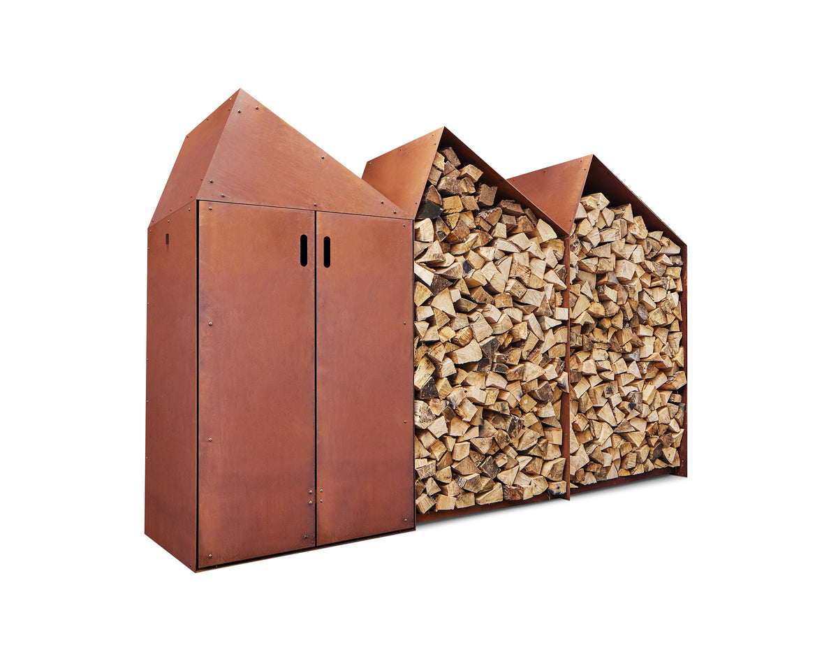 Range-bûches Sheddak avec portes