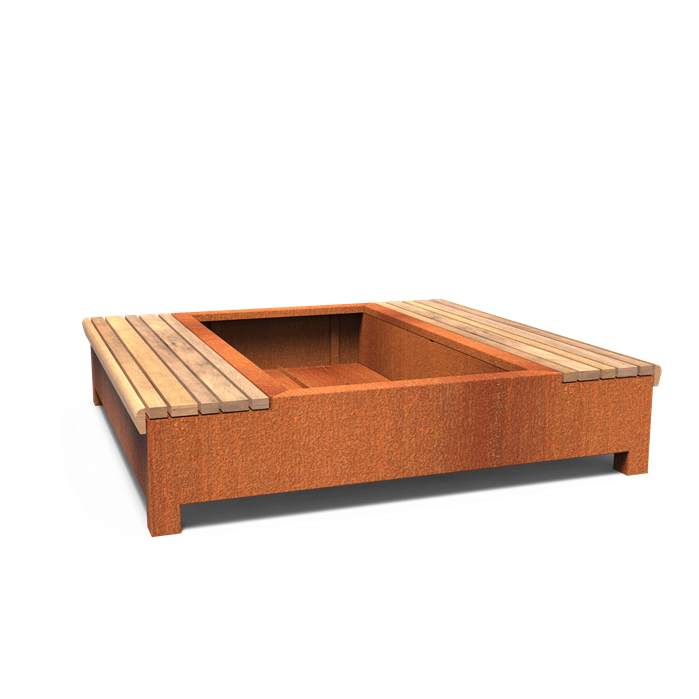 Jardinière basse avec double assise