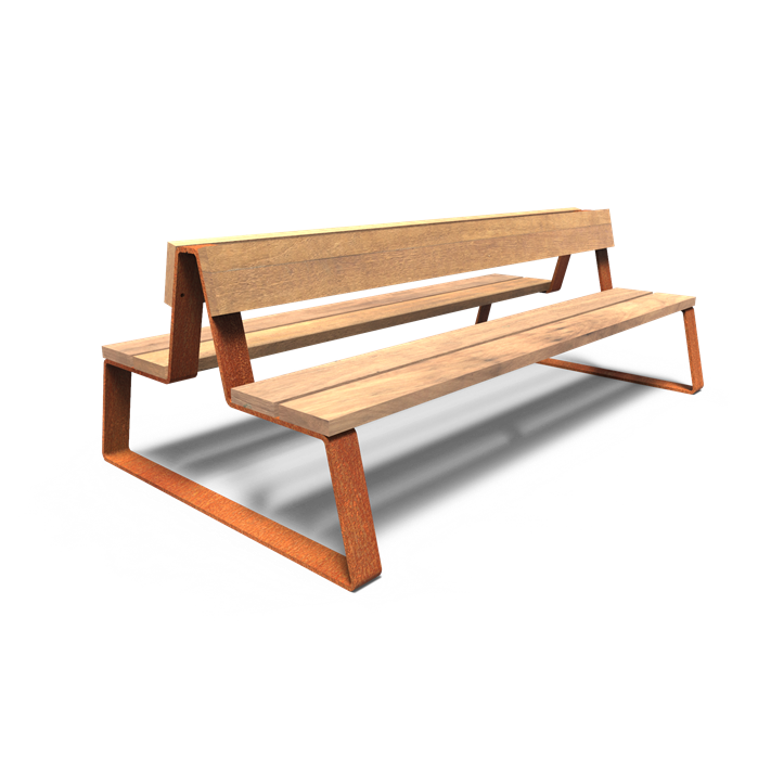 Double banc avec dossier