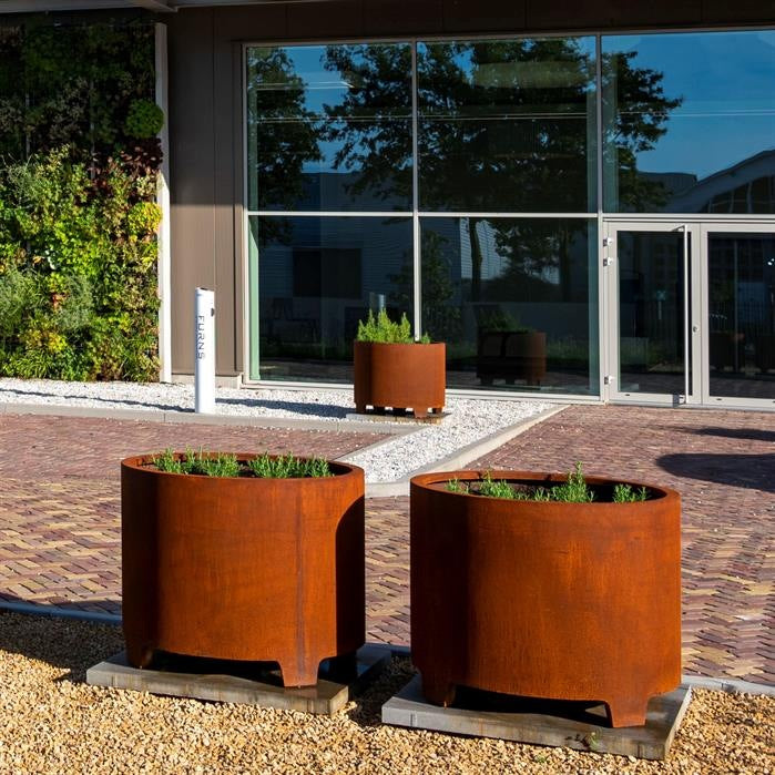 SAIDA Pflanzenkübel MIT FÜSSEN aus CorTen-Stahl