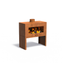 Fribourg fireplace in CorTen steel