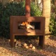 Foyers barbecues robustes en acier corten