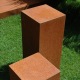 Socles designs en acier corten