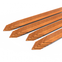 Piquets fixation bordures angle en acier CorTen