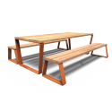 Rectangular picnic table