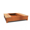 Low planter with seat