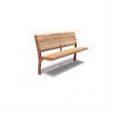 Bench with backrest