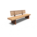 Bench with backrest