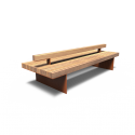 Double bench with backrest