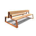 Double bench with backrest