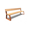 Bench with backrest