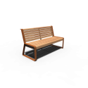 Bench with backrest