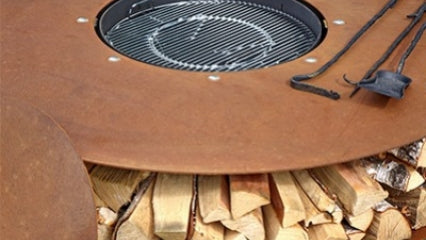 Brasero en acier CorTen : sur pied ou vasque ?