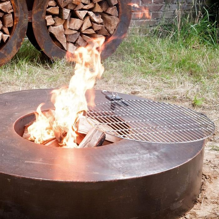 Fire table ronde barbecue en acier CorTen