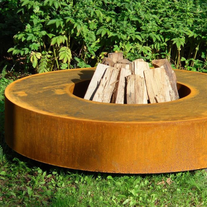 Fire table ronde barbecue en acier CorTen