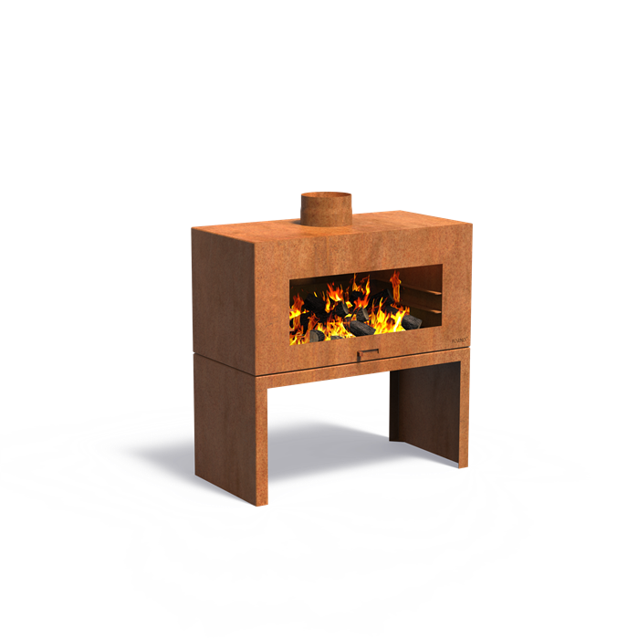 Foyers barbecues Fribourg en acier CorTen