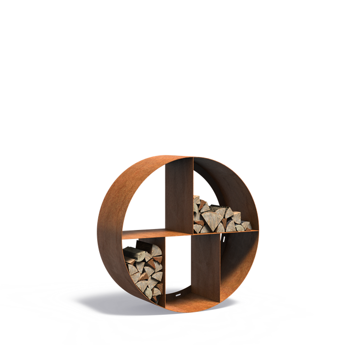 Etagère range-bûches ronde