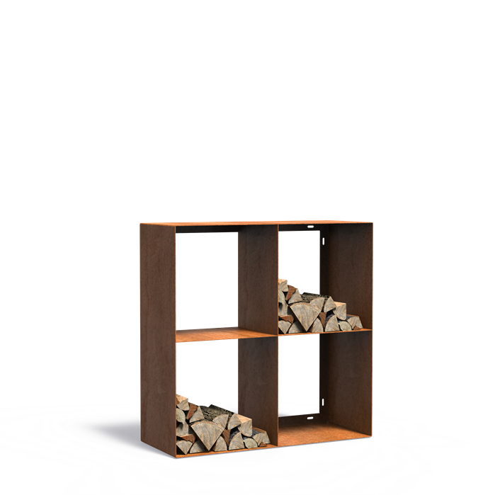 Etagère range-bûches carrée