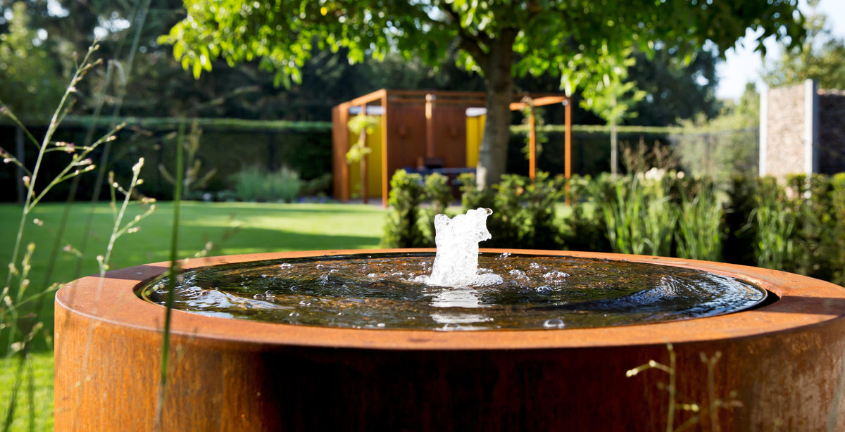 Fontaines rondes en acier CorTen