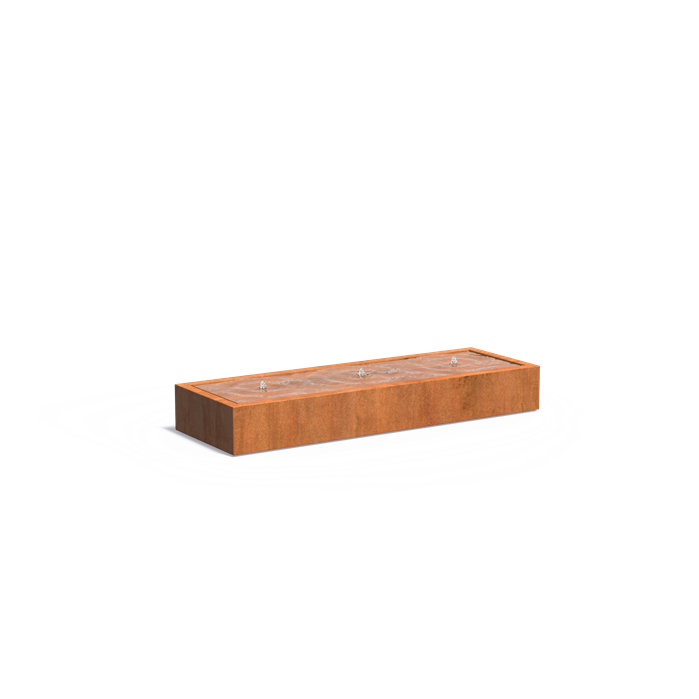 Fontaines rectangulaires en acier CorTen