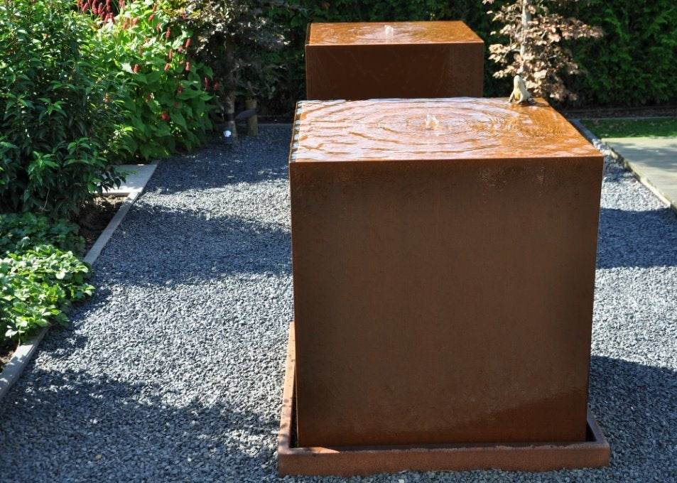 Fontaines à débordement en acier CorTen