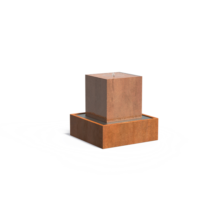 Fontaines à débordement en acier CorTen