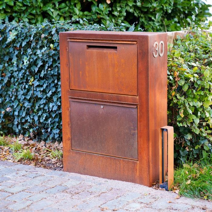 TASSO PACK MAXIMAX letterbox in CorTen steel