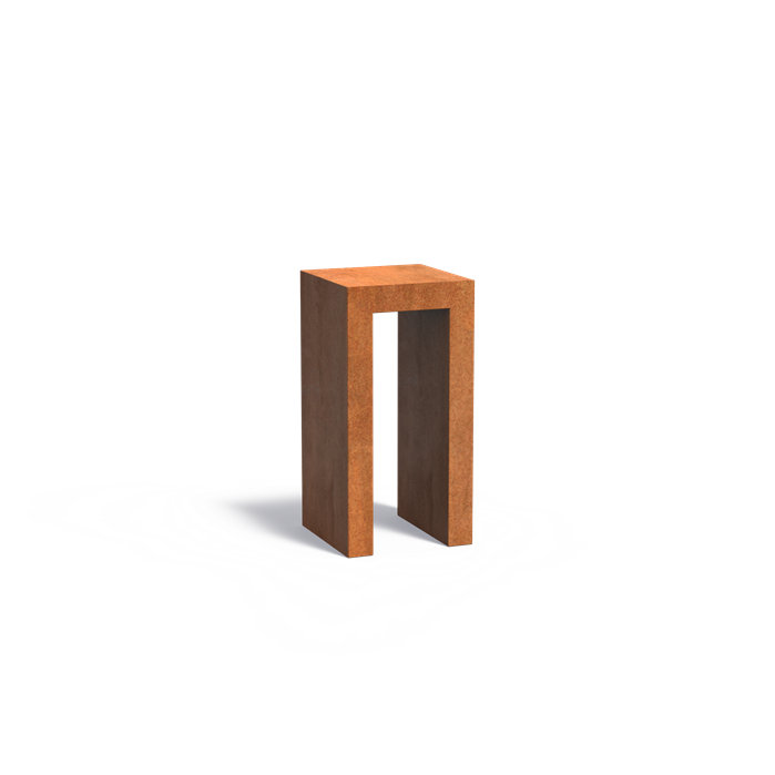 Socles en U en acier CorTen