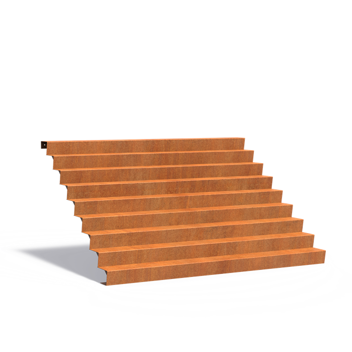 Escalier pour l'extérieur en acier CorTen