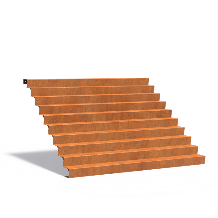 Escalier pour l'extérieur en acier CorTen