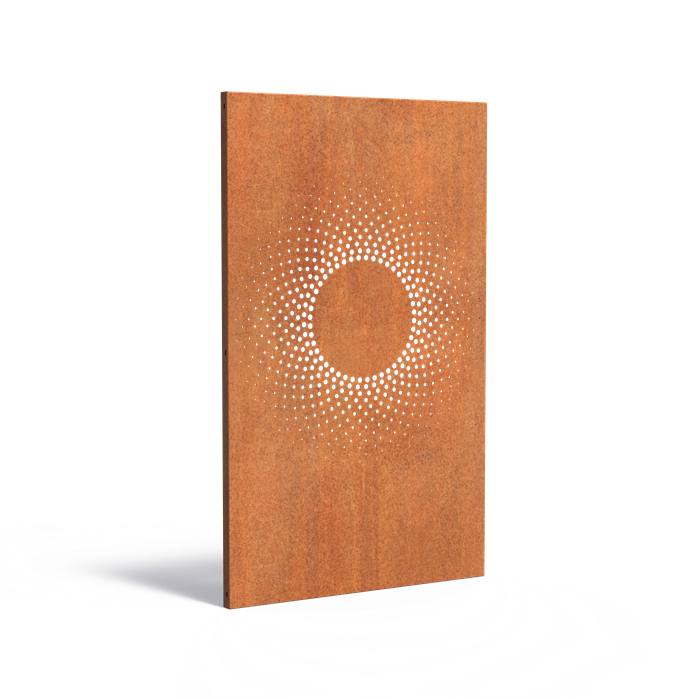 Panneaux pare-vue décoratifs abstraits pour le jardin en acier CorTen