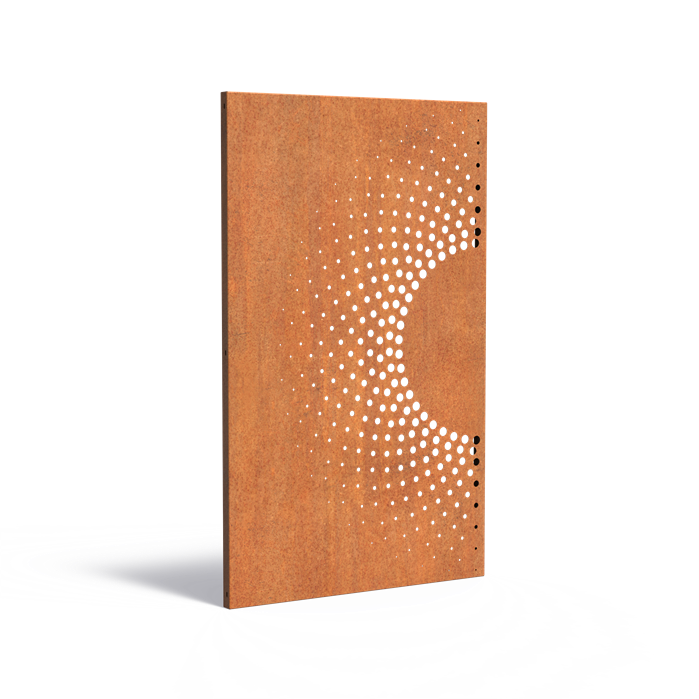 Panneaux pare-vue décoratifs abstraits pour le jardin en acier CorTen