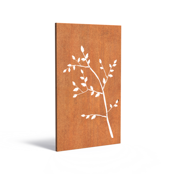 Dekorative Paneele mit Naturdesign aus CorTen-Stahl