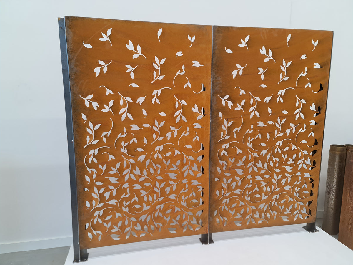 Dekorative Paneele mit Naturdesign aus CorTen-Stahl