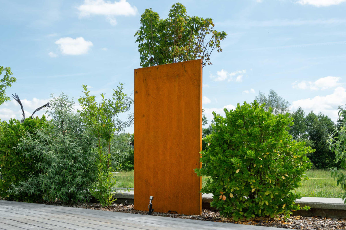 Panneaux pare-vue décoratifs pleins pour le jardin en acier CorTen