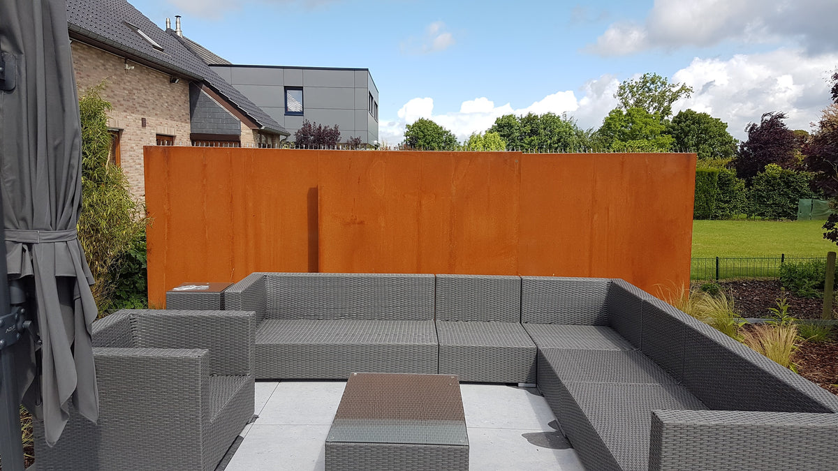 Volle Gartenpaneele aus CorTen-Stahl