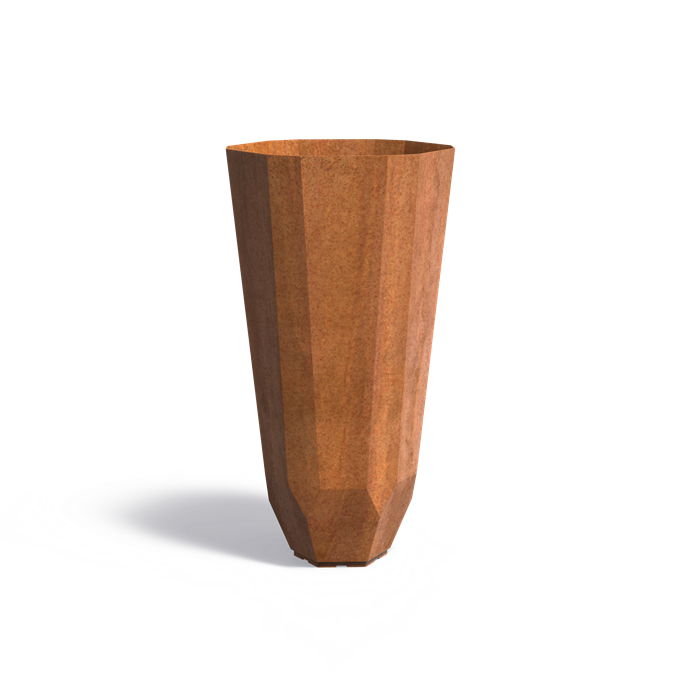 Pots pour plantes FACET en acier CorTen