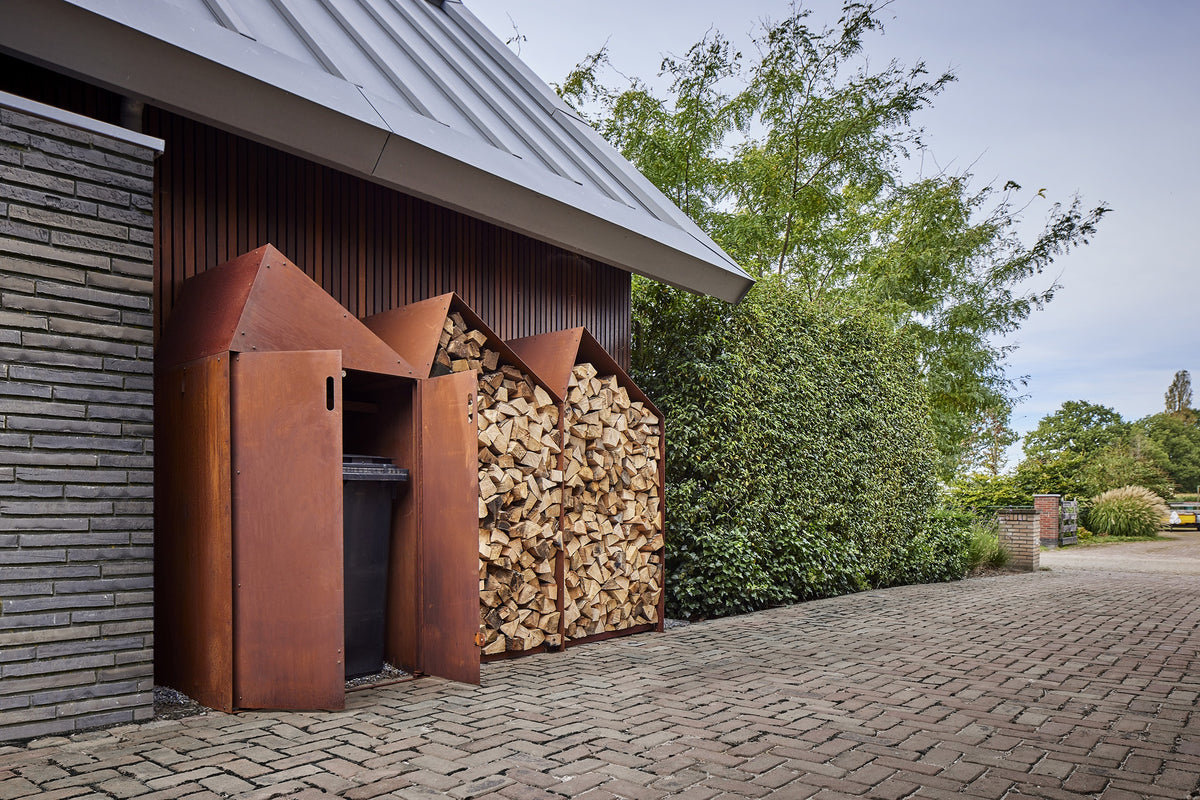 Range-bûches Sheddak avec portes