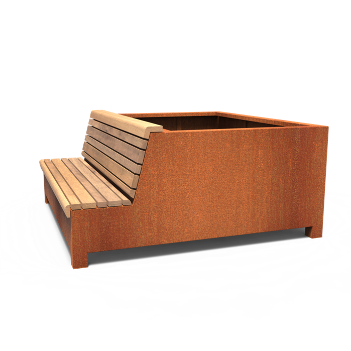 Jardinière haute avec assise