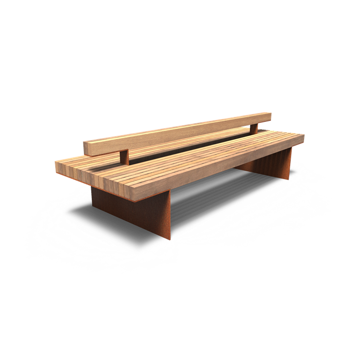 Double banc avec dossier