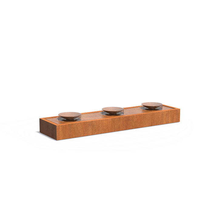 Fontaines à vasques en acier CorTen