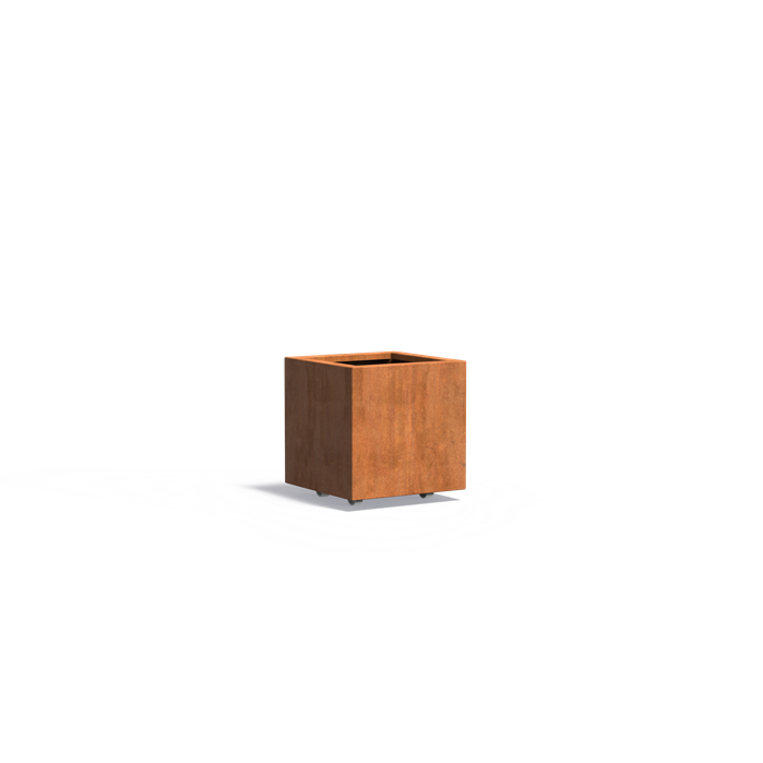 Pots pour plantes CORDOBA SUR ROULETTES en acier CorTen