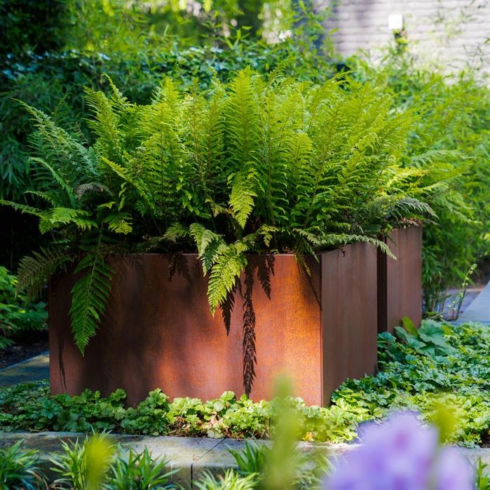Pots pour plantes CORDOBA CONNECT (en kit) SANS FOND en acier CorTen